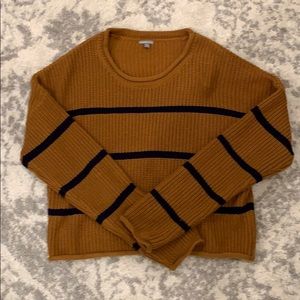 Tan and Blue Striped Sweater